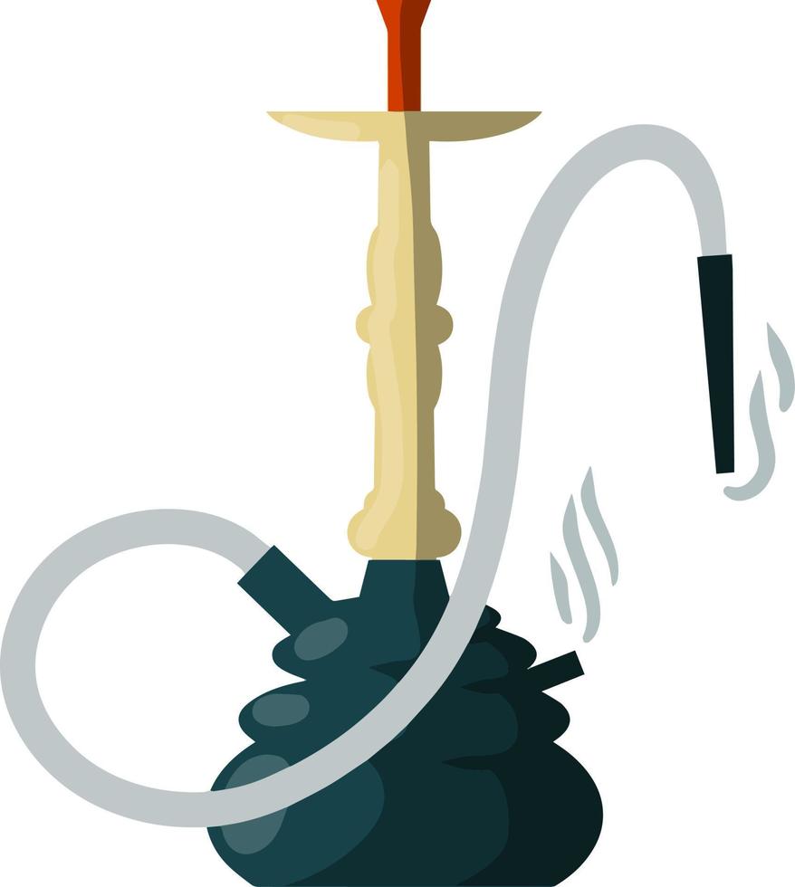 Hookahs. Green Flasks. Smoking device. Bad middle Eastern habit. Rest and relaxation. Cartoon flat illustration. Shisha bar element vector