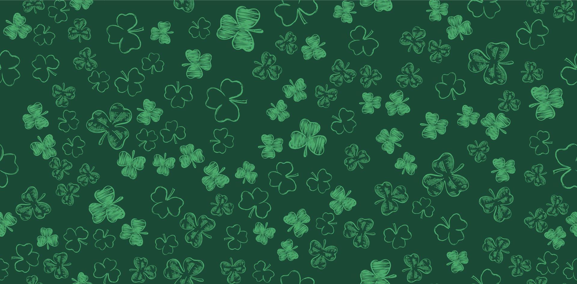 Clover set. Patrick's day. Hand drawn illustration. vector