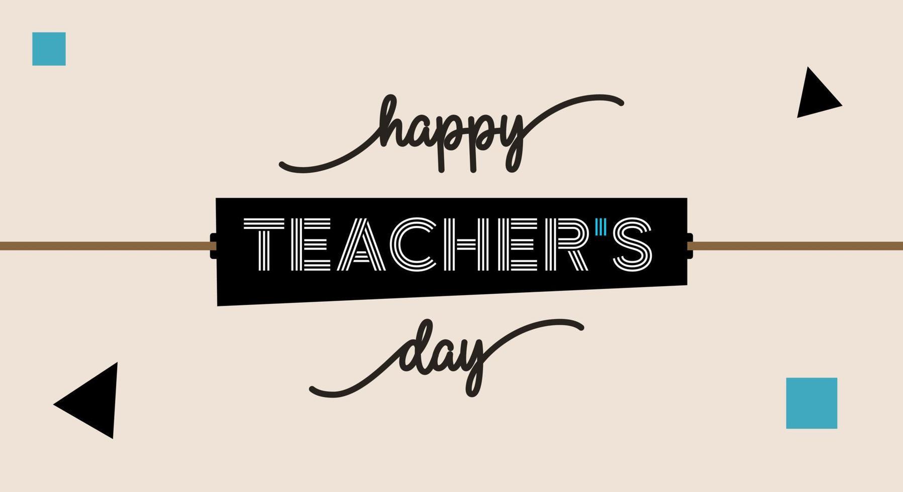 World Teachers Day Vector art for promotion or celebration. Blackboard color simple style design