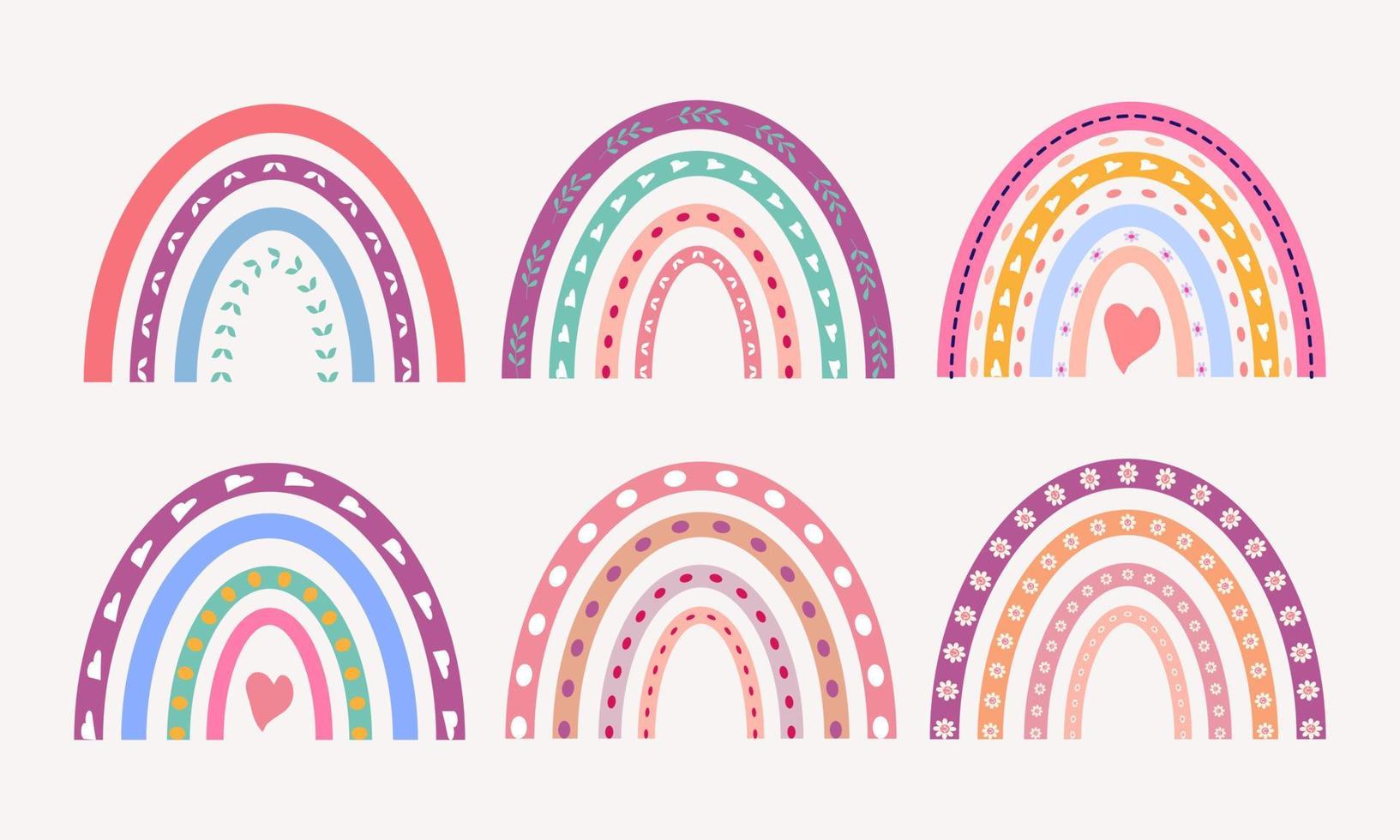 hand drawing rainbow vector