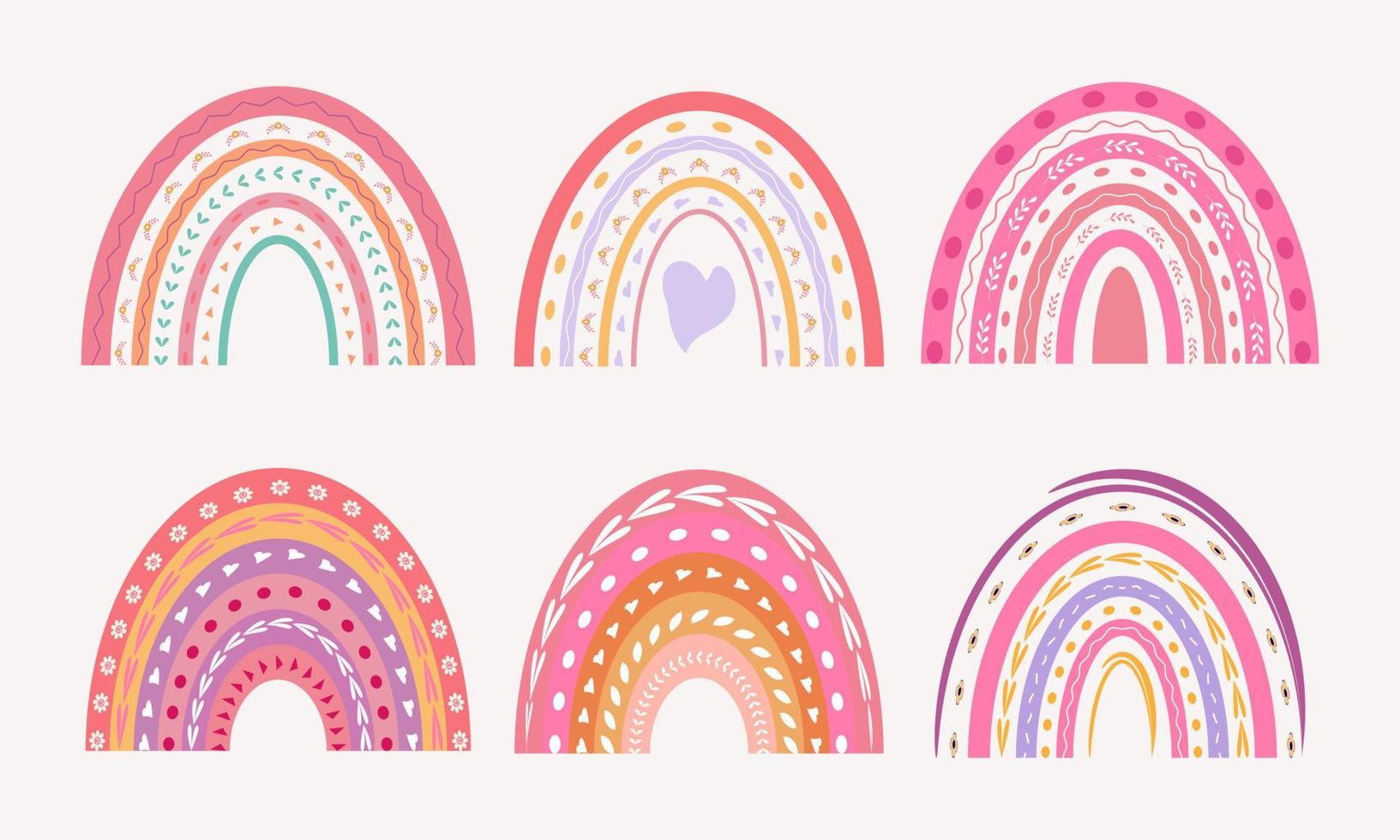 hand drawing rainbow vector