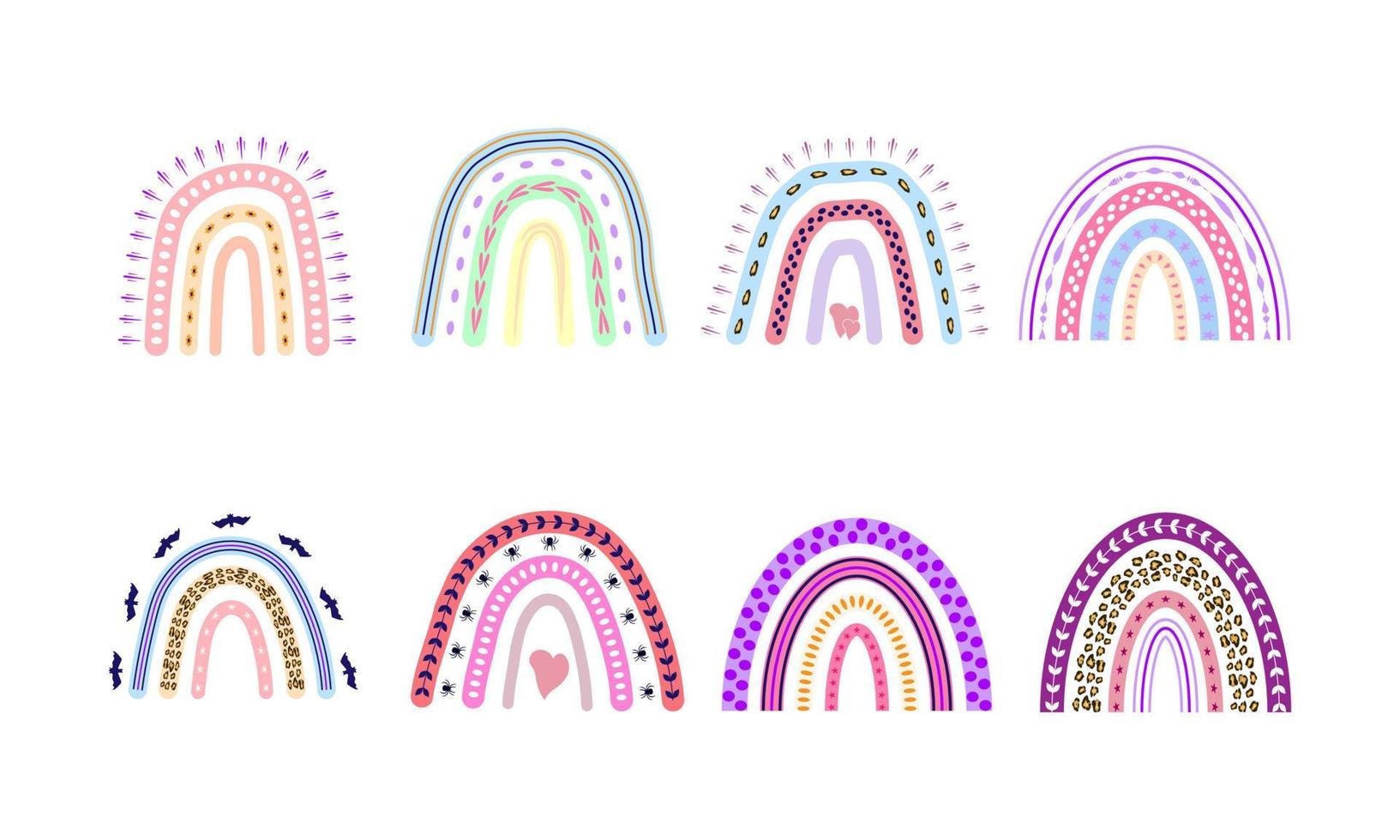 hand drawing rainbow vector