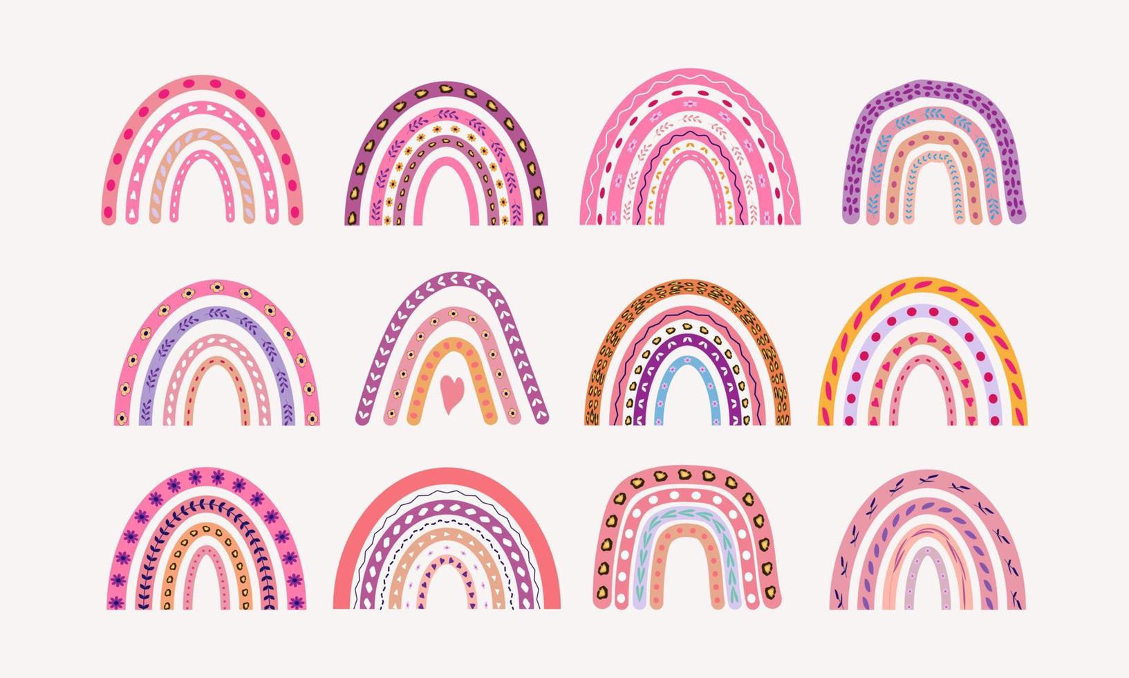 hand drawing rainbow vector