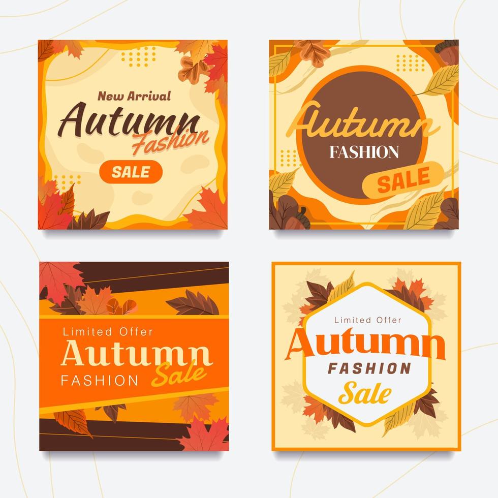 Warm Autumn Fashion Sale Limited Offer vector