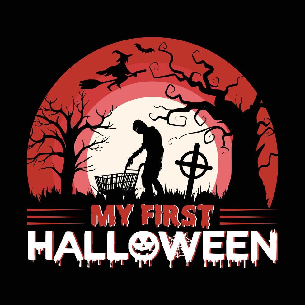 vector de diseño de camiseta de halloween