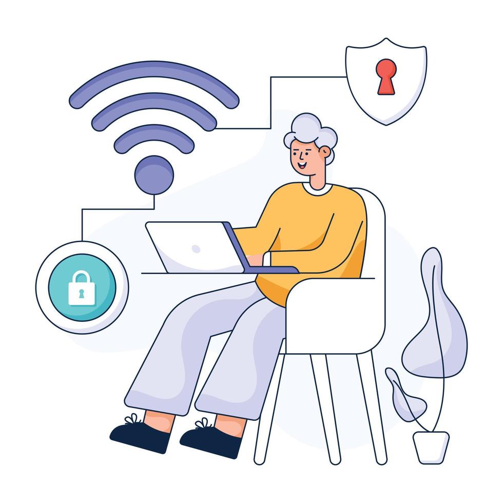 Check out flat illustration of media user vector