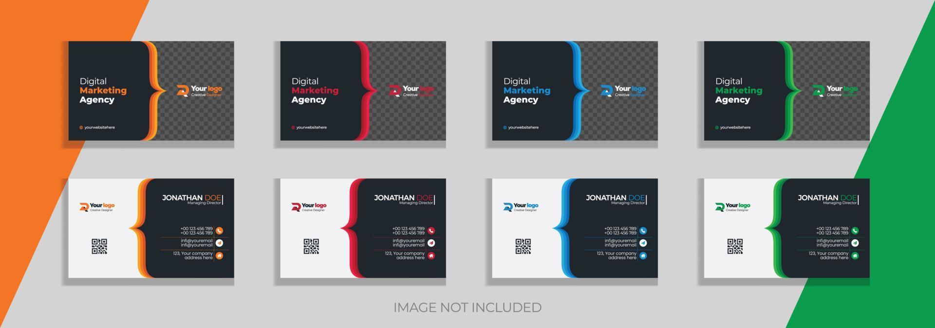Business card template design vector