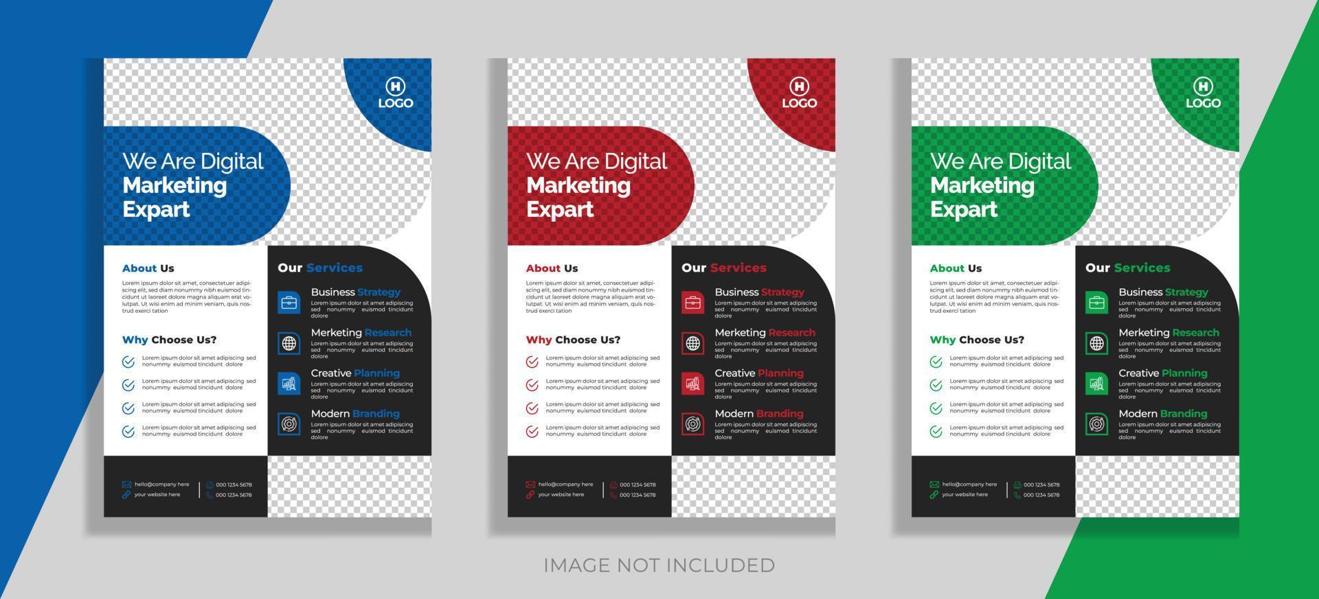 Corporate business flyer template design vector