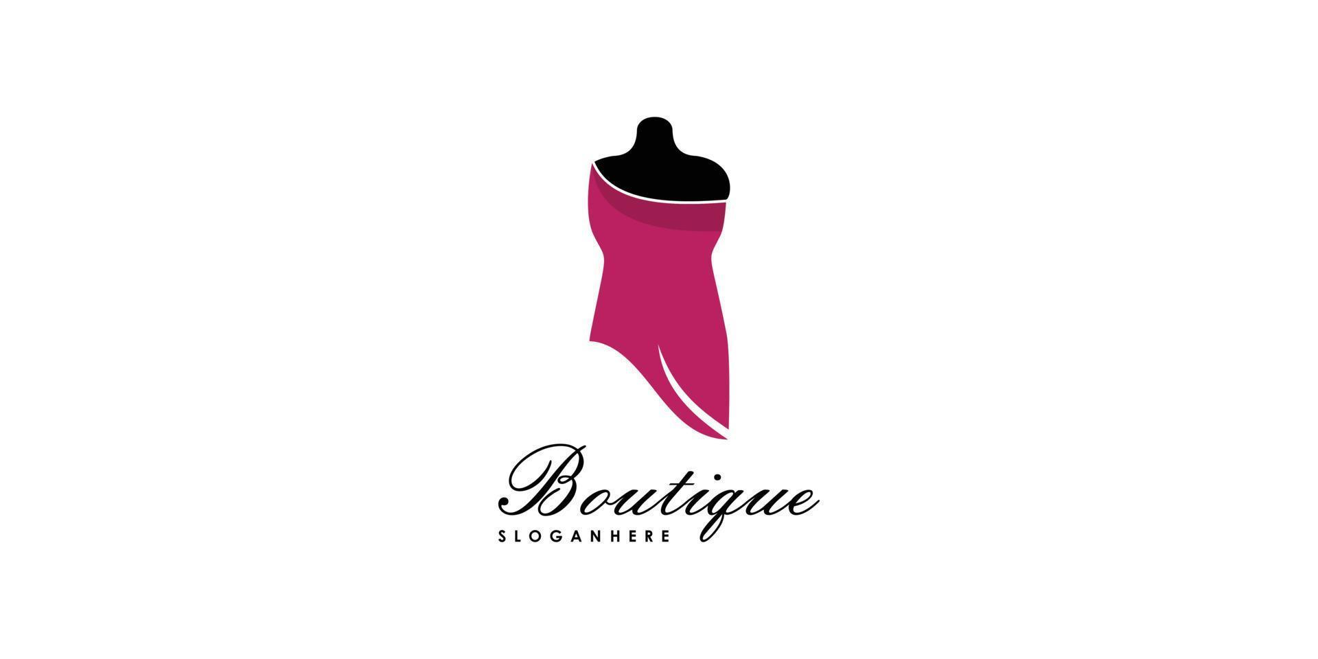 boutique logo design for designer with creative concept premium vector