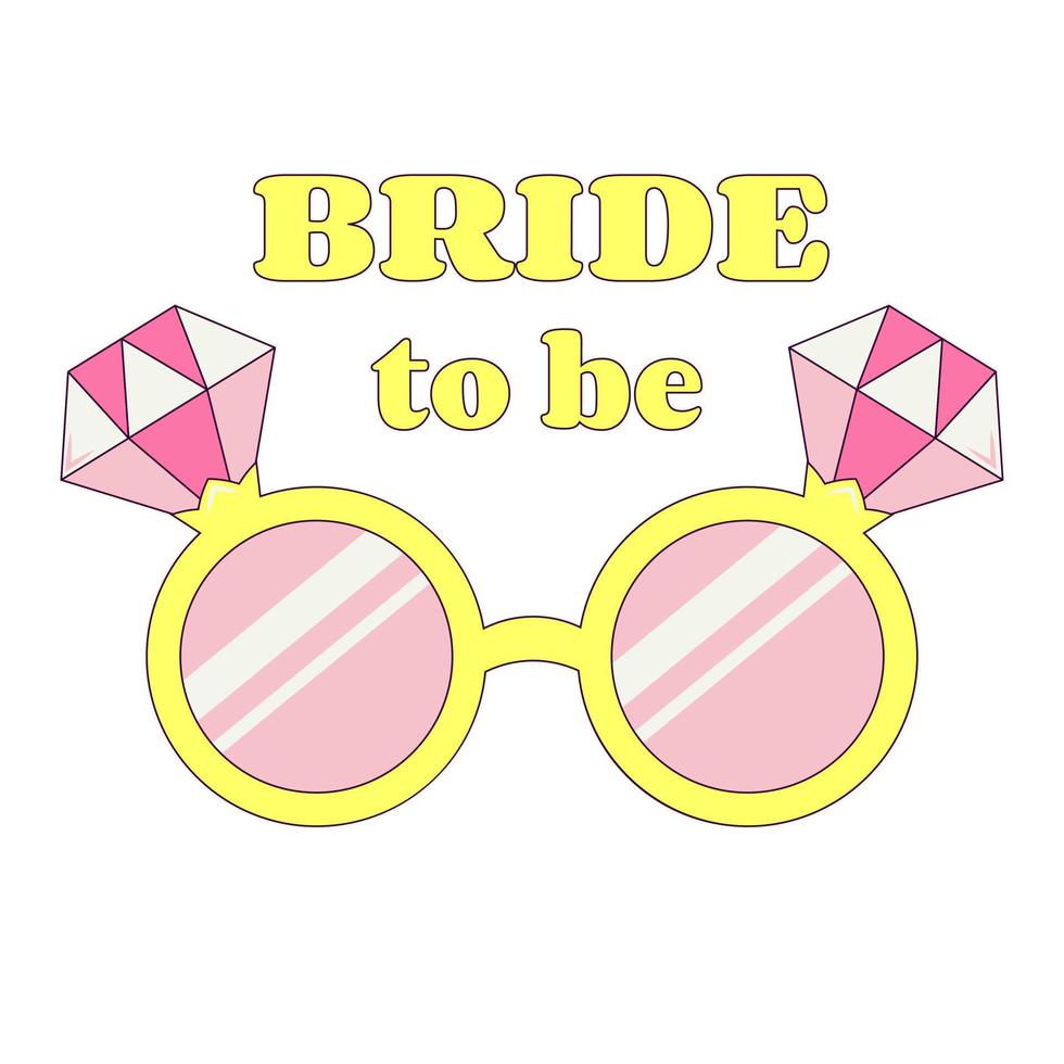 Bride To be Bachelorette Party Temporary Tatto Sticker or Badge vector