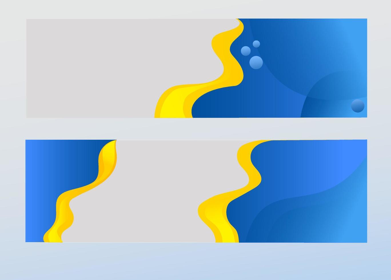 banner de fondo de negocio de vector abstracto hermoso azul y amarillo