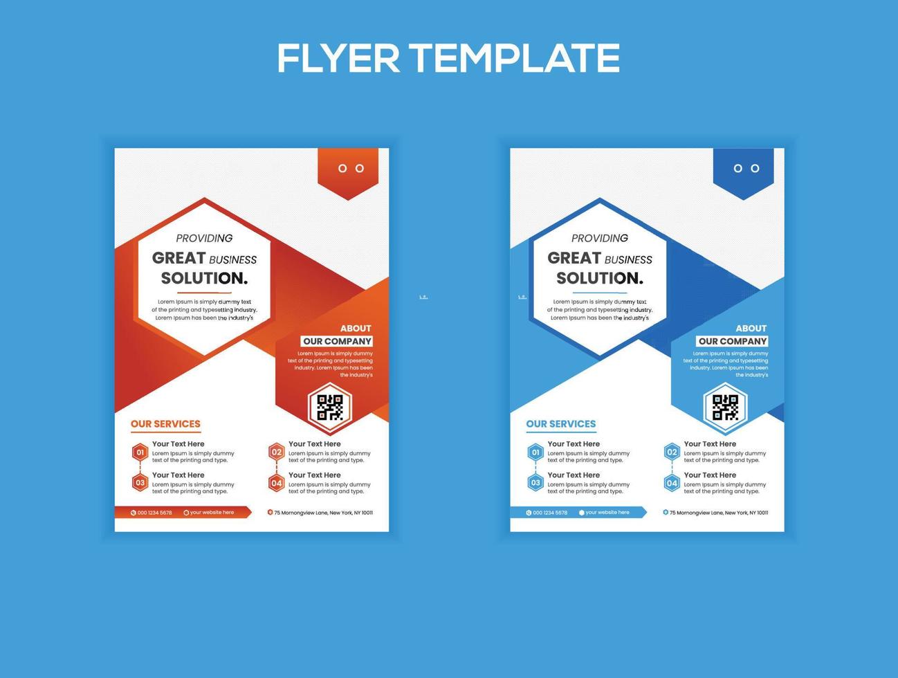 Corporate modern flyer template vector