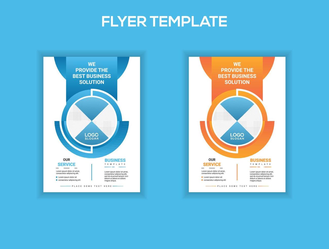 Modern business flyer vector