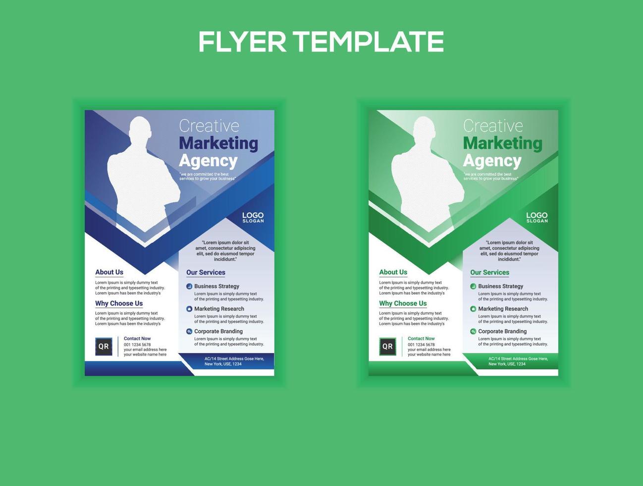 Digital marketing agency flyer vector