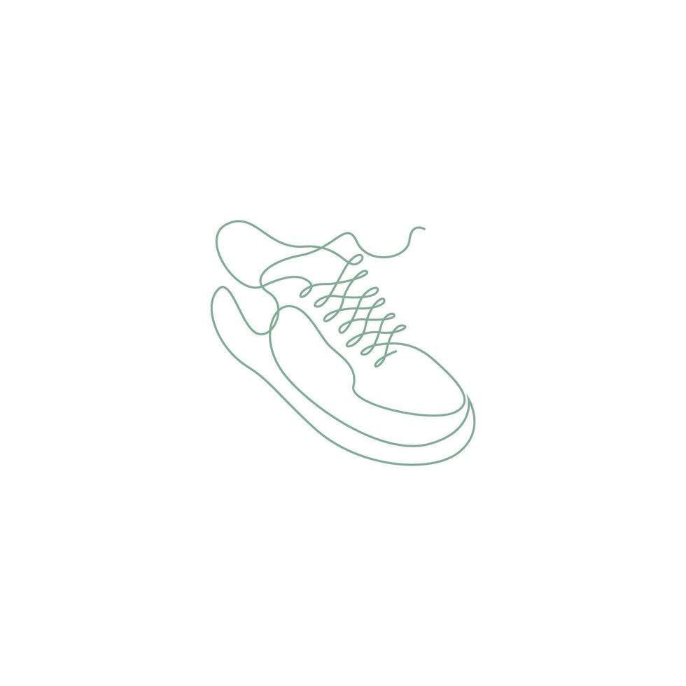 diseño de arte de línea de zapatos vector