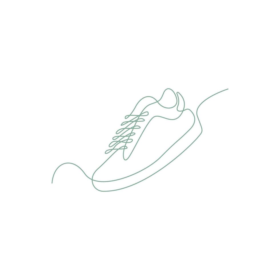 diseño de arte de línea de zapatos vector