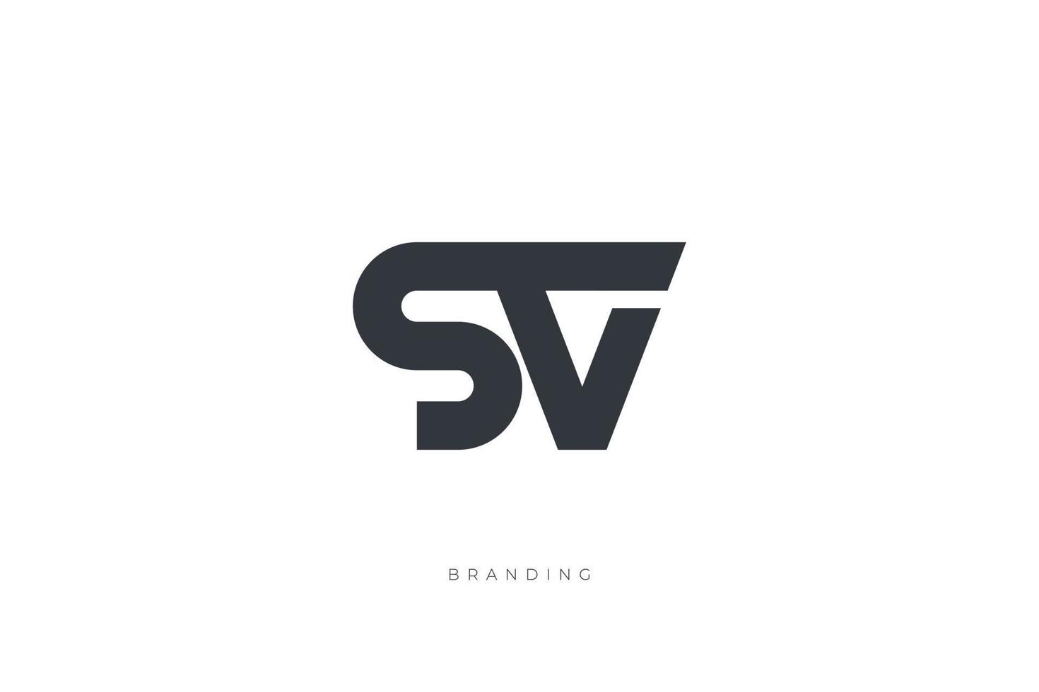 s letra sv combinación monograma logo vector