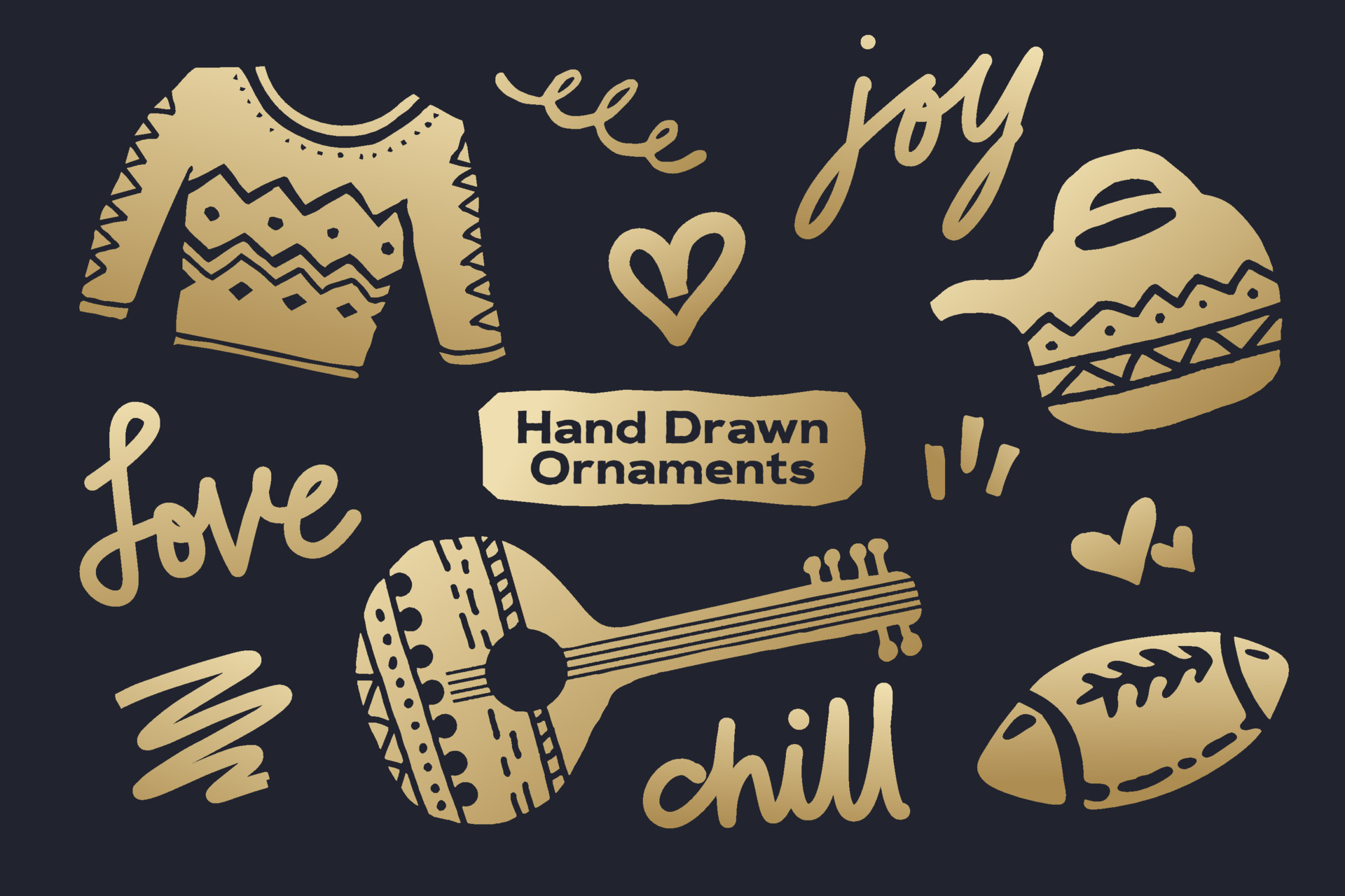 Hand Drawn Culture Ornaments Vector Design Element Collection 11735449