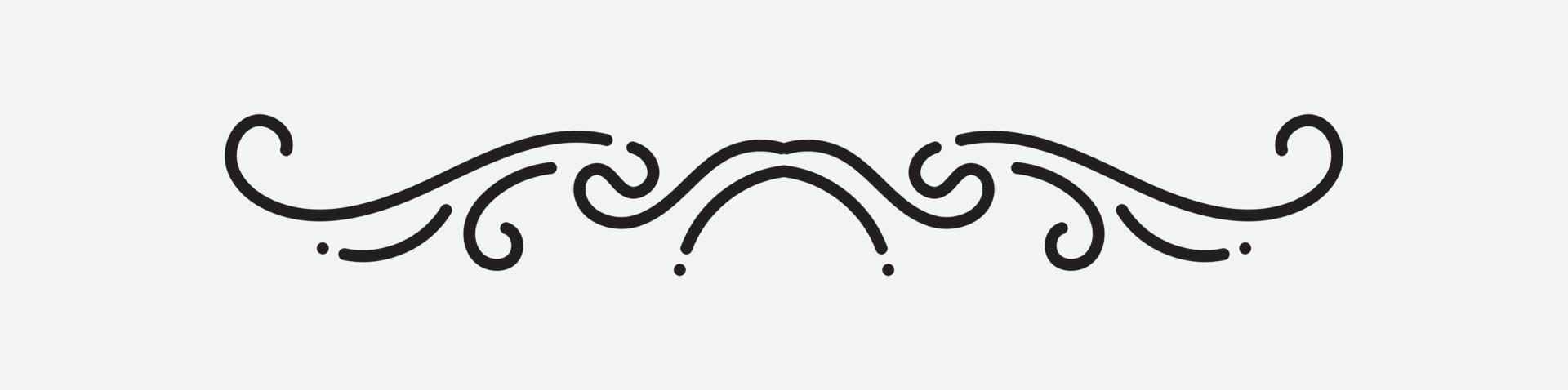 Vintage divider. Calligraphic ornament. Vintage Decoration. Vector isolated illustration.