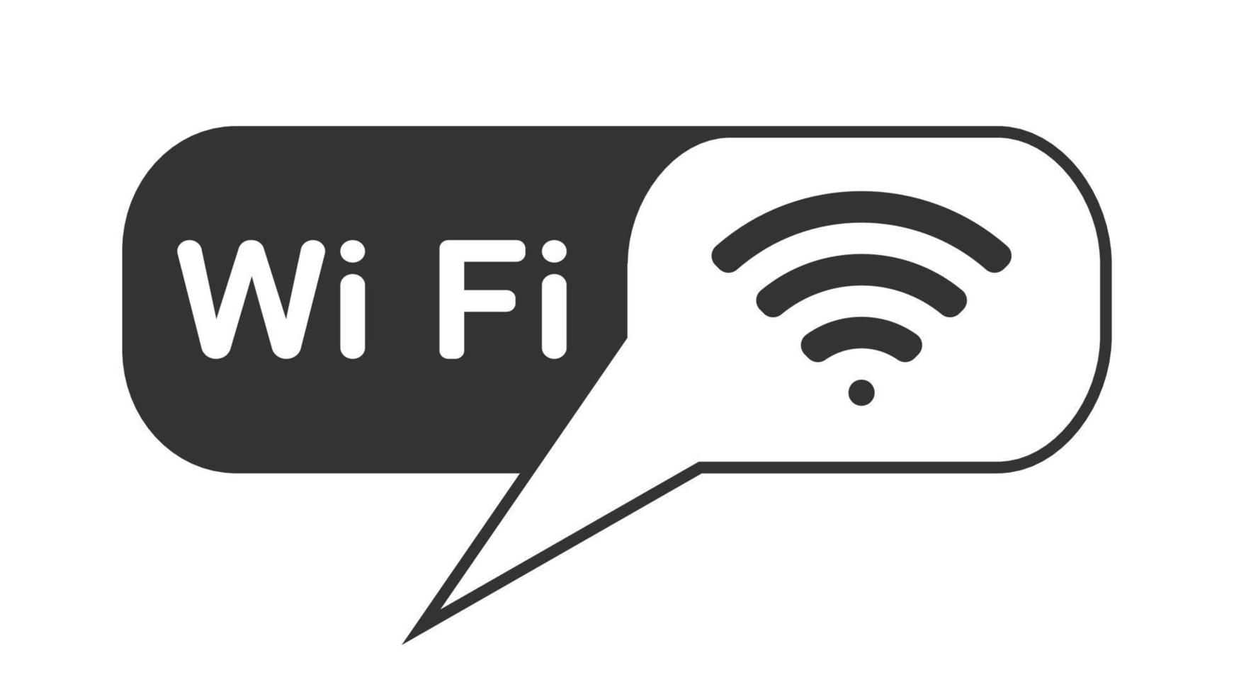 logotipo o símbolo de wi-fi aislado en fondo blanco vector