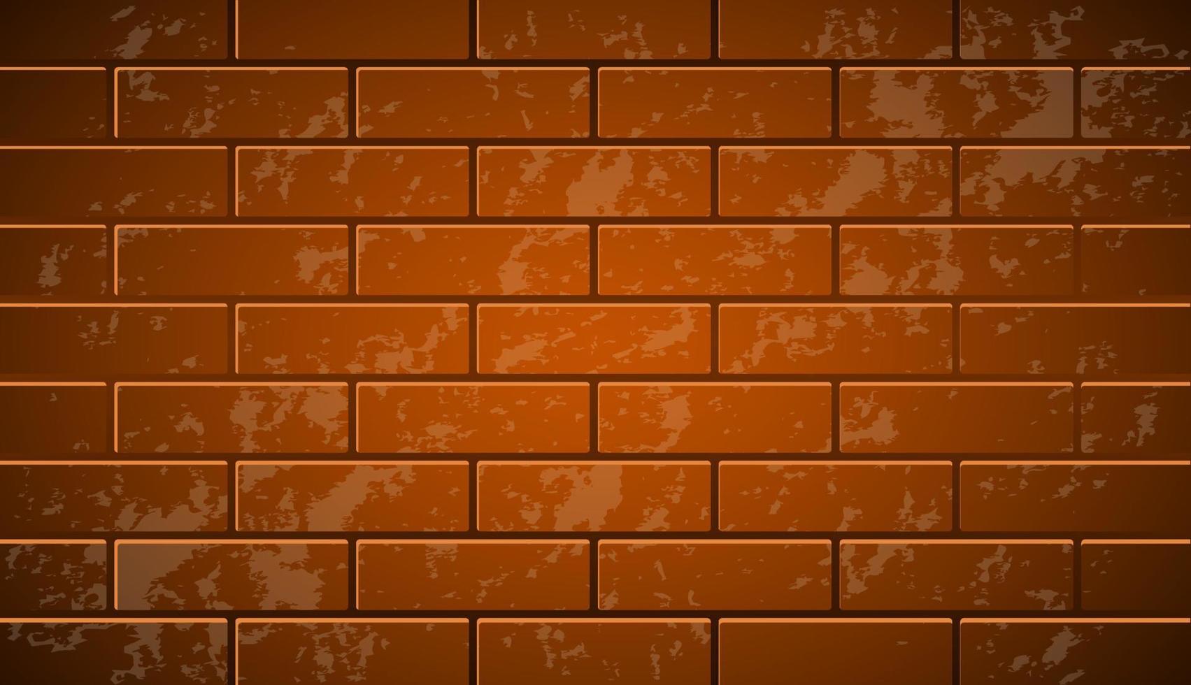 Red urban brick wall background. vector