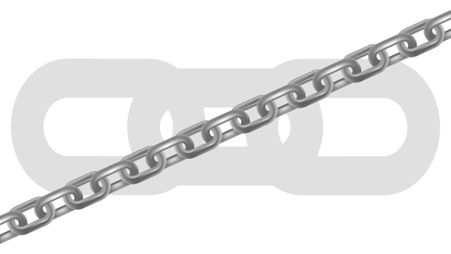 Realistic metal chain links isolated vector