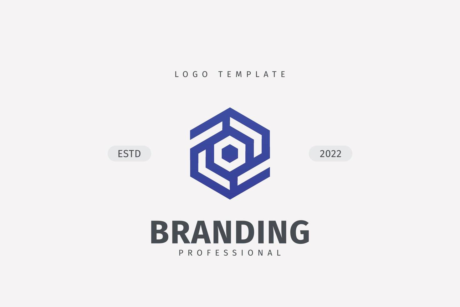 Hexagon Trade Marketing Trading Networking Vector Logo Concept