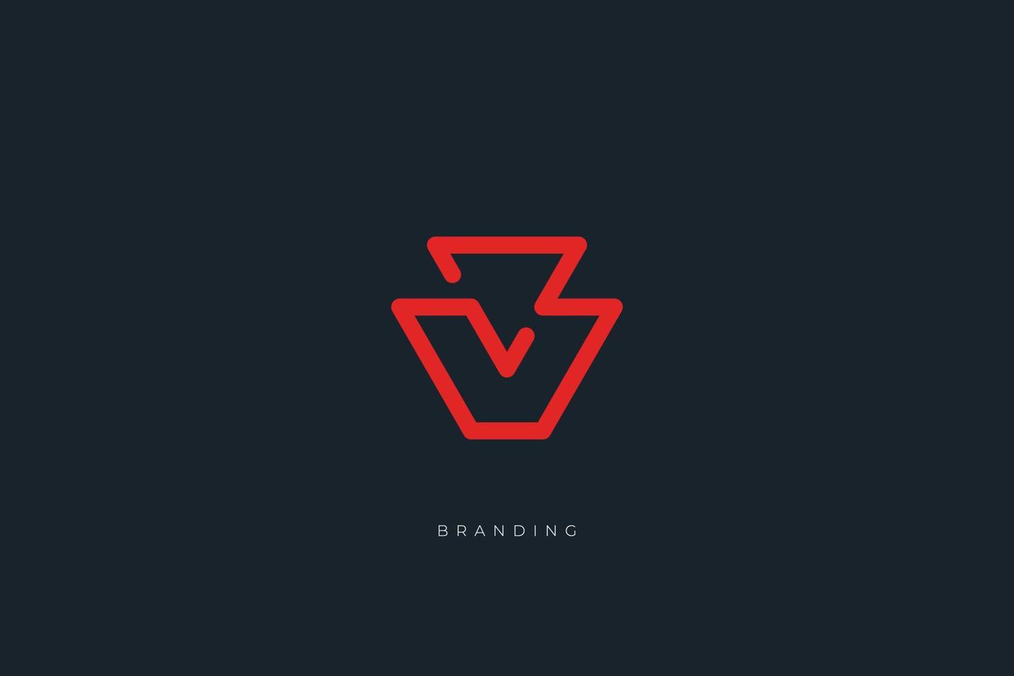 V Letter Logo Vector Concept Icon Trademark. Universal V Logotype Brand