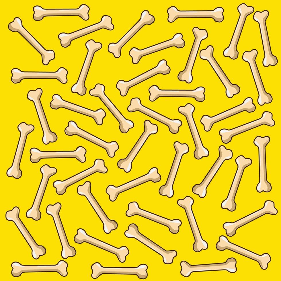 bone pattern background vector design