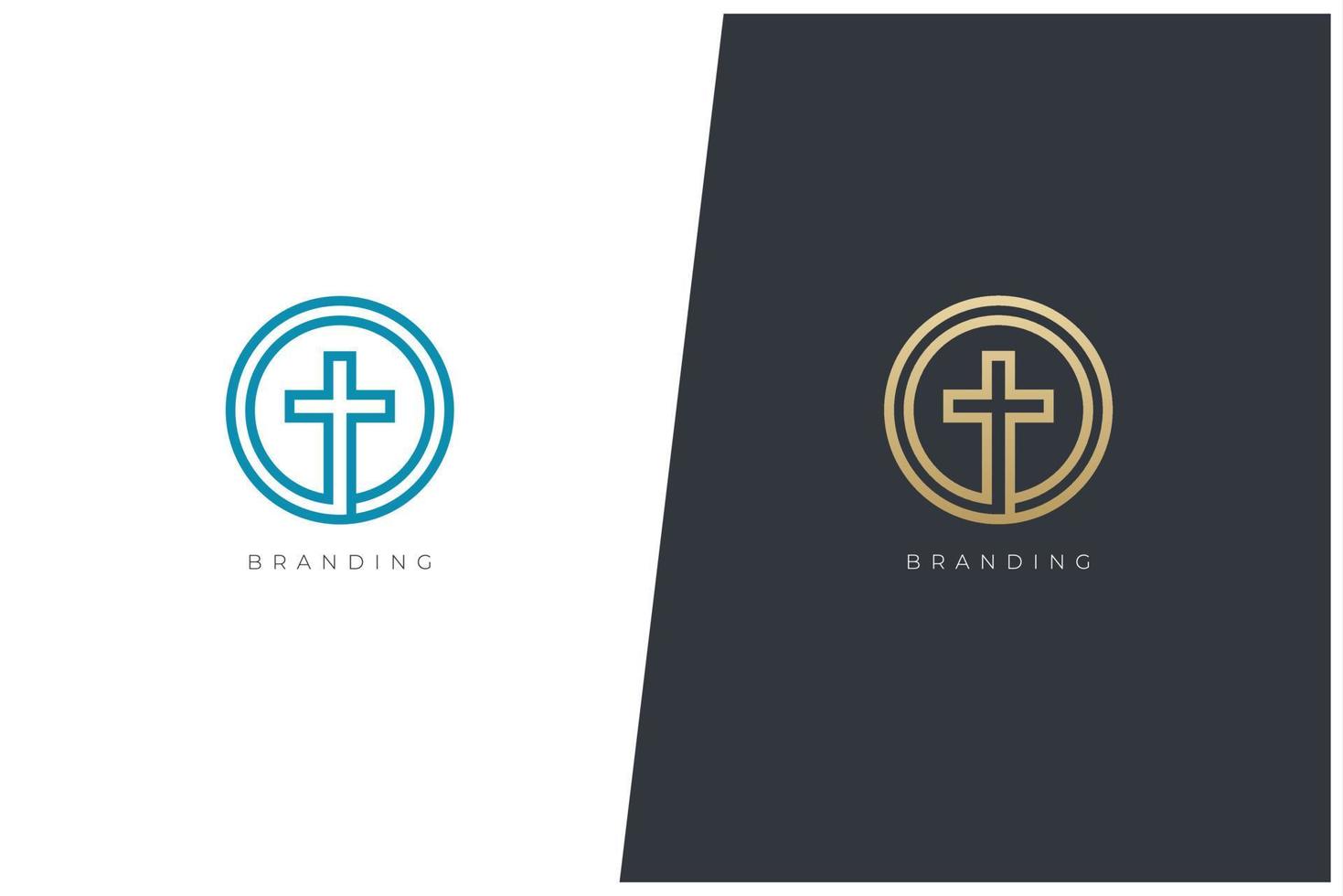 diseño de concepto de logotipo de vector de iglesia