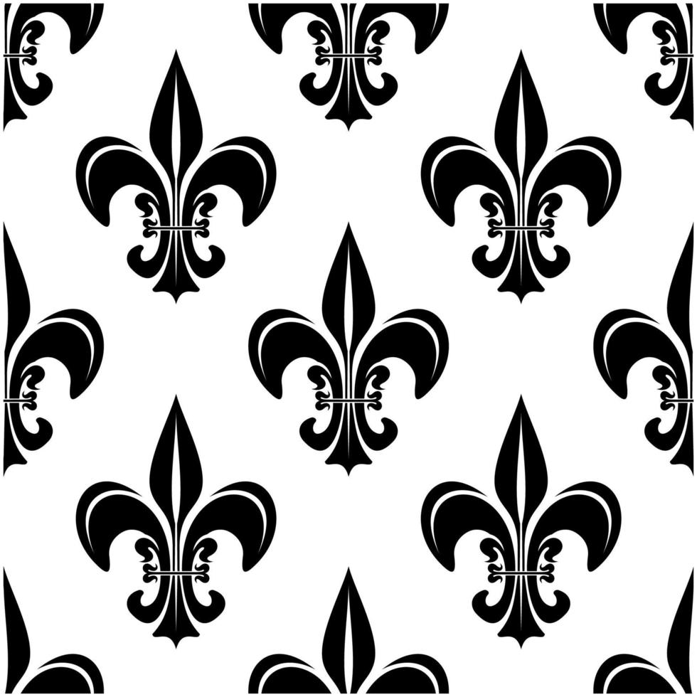 Vintage royal fleur-de-lis seamless pattern vector