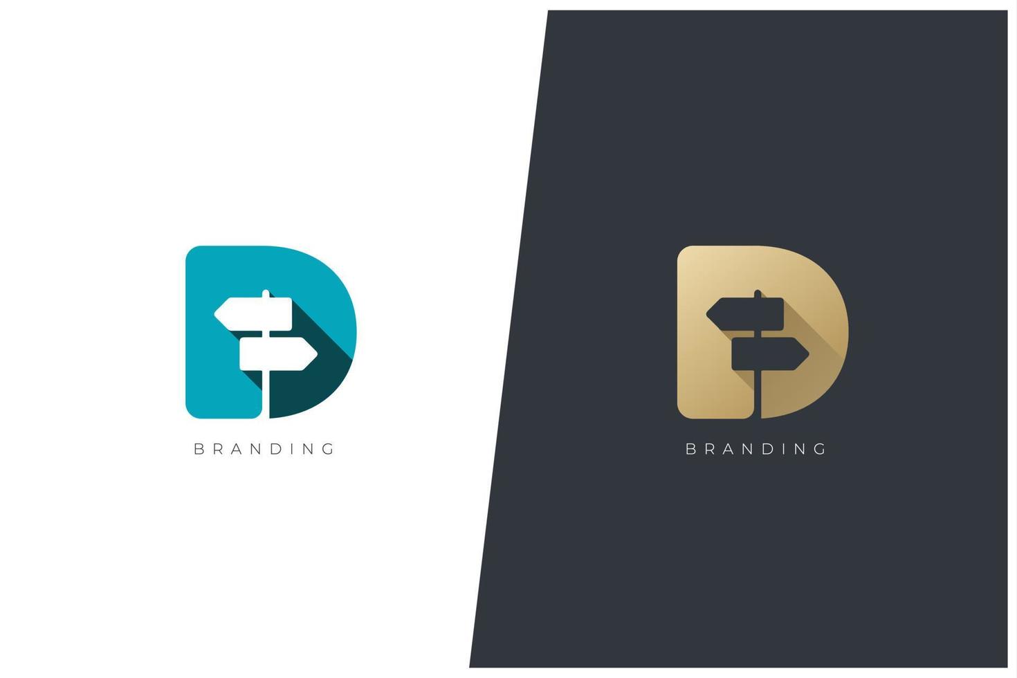 D Letter Logo Vector Concept Icon Trademark. Universal D Logotype Brand