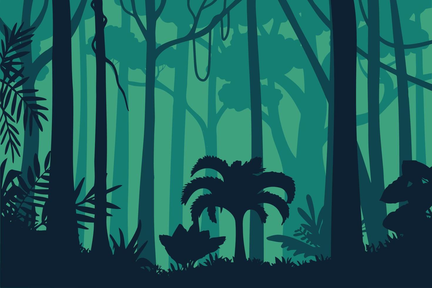 ilustración de vector de selva tropical