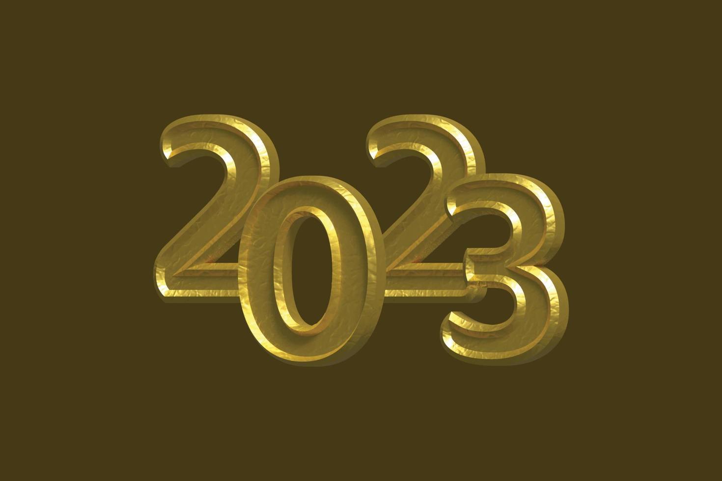 2023 New Year Holiday 3D Vector Number Design Illustration