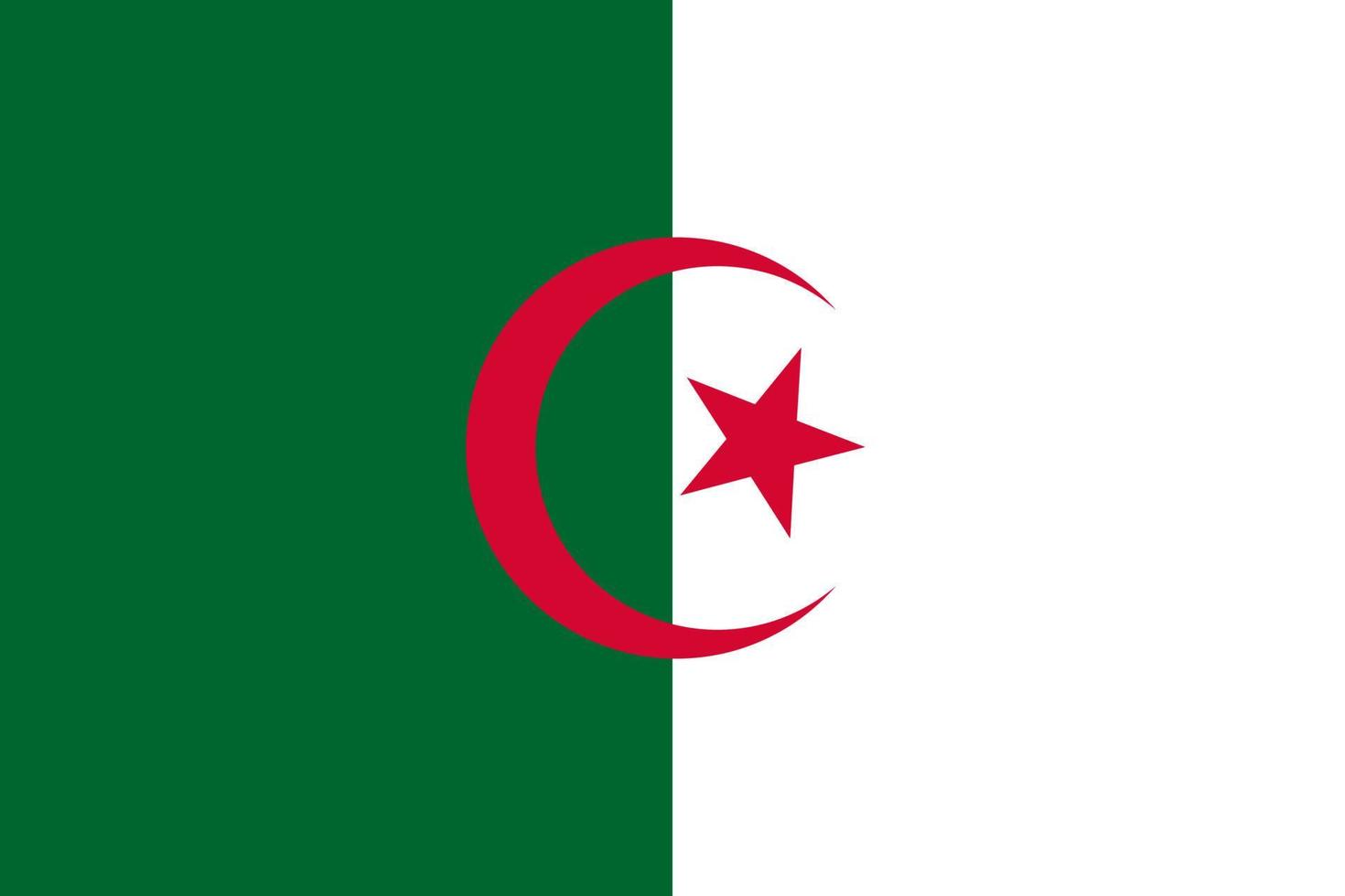 bandera vectorial de argelia. símbolo nacional del país africano vector