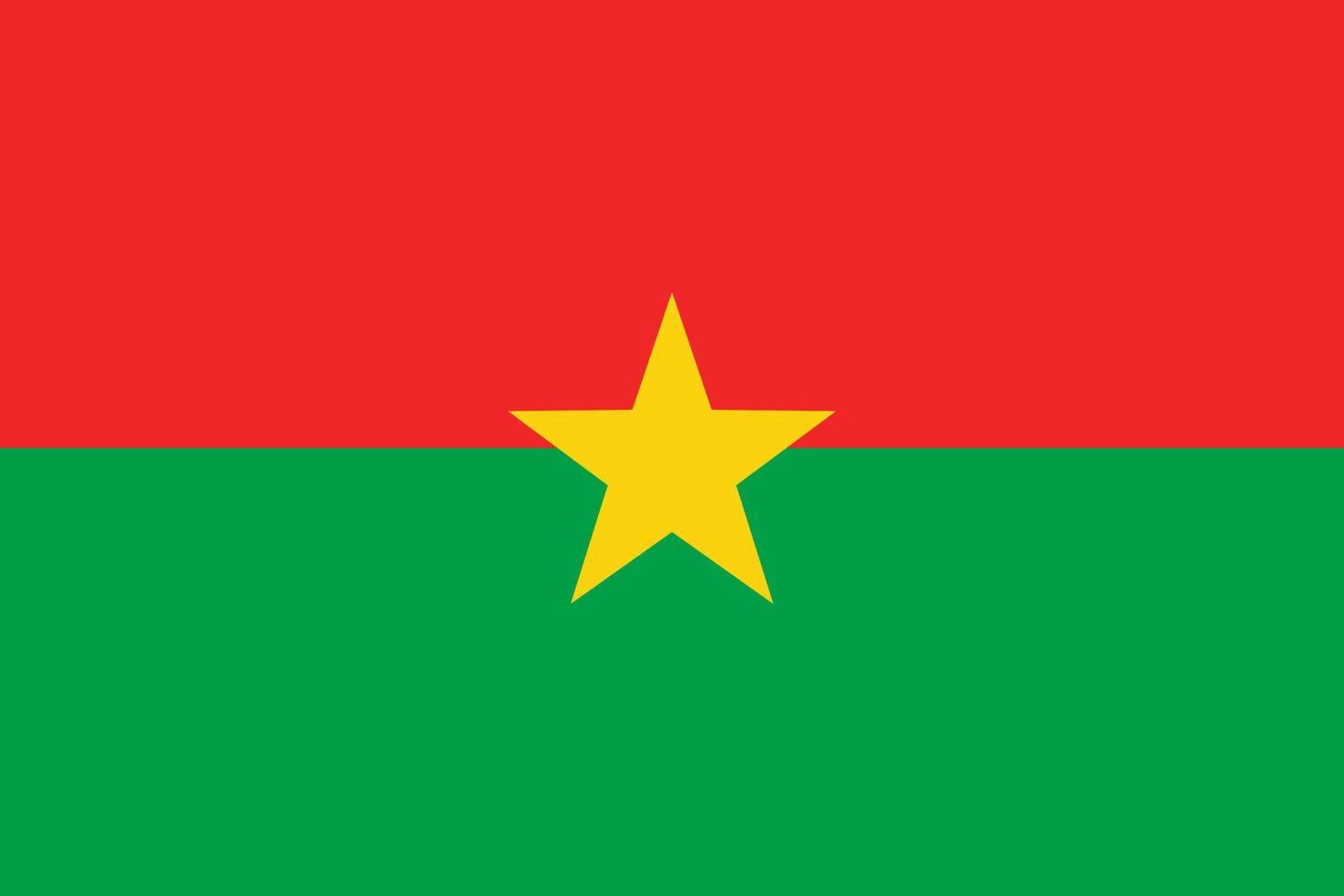 Burkina Faso vector flag. Aftrican country national symbol