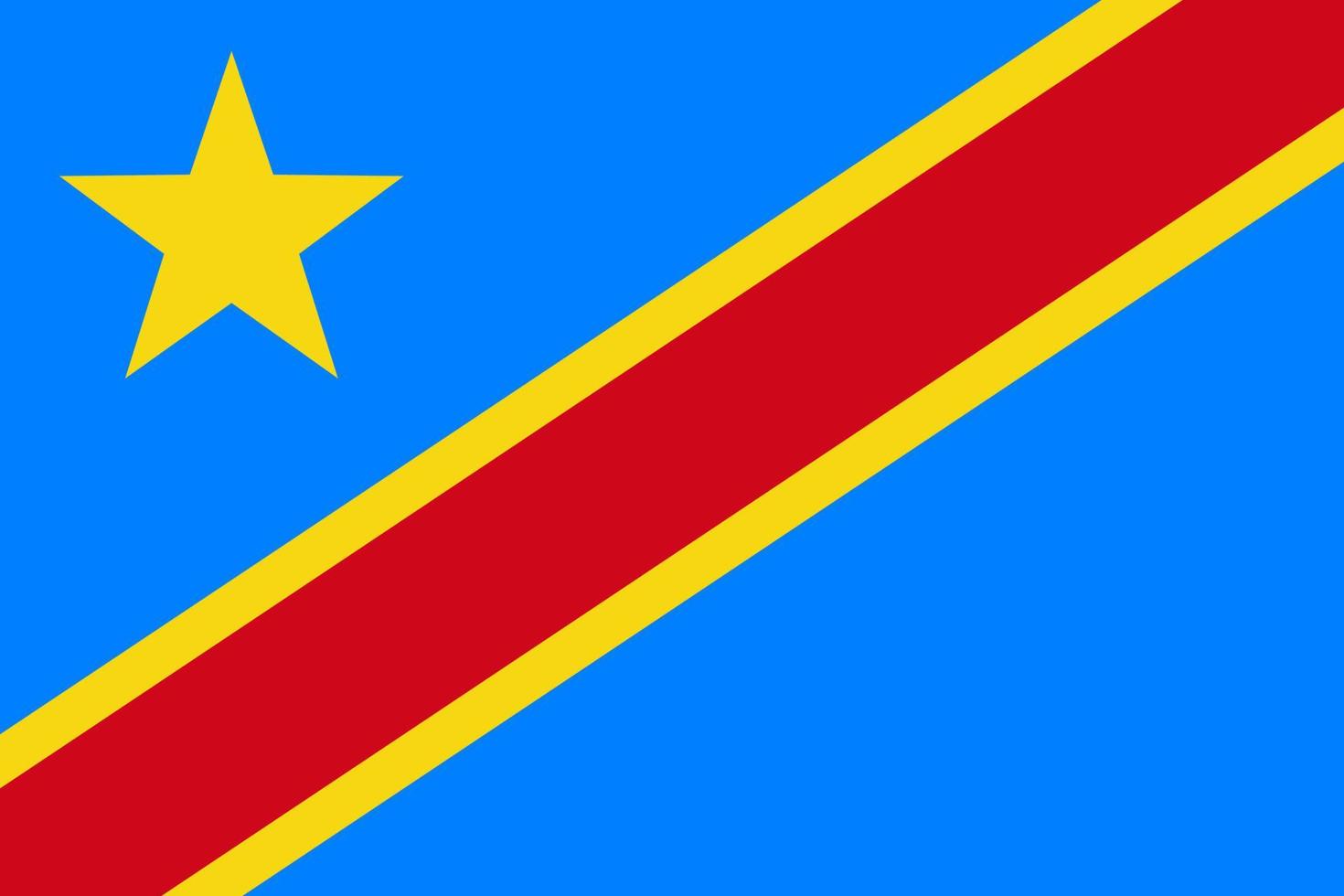 república democrática del congo vector bandera nacional