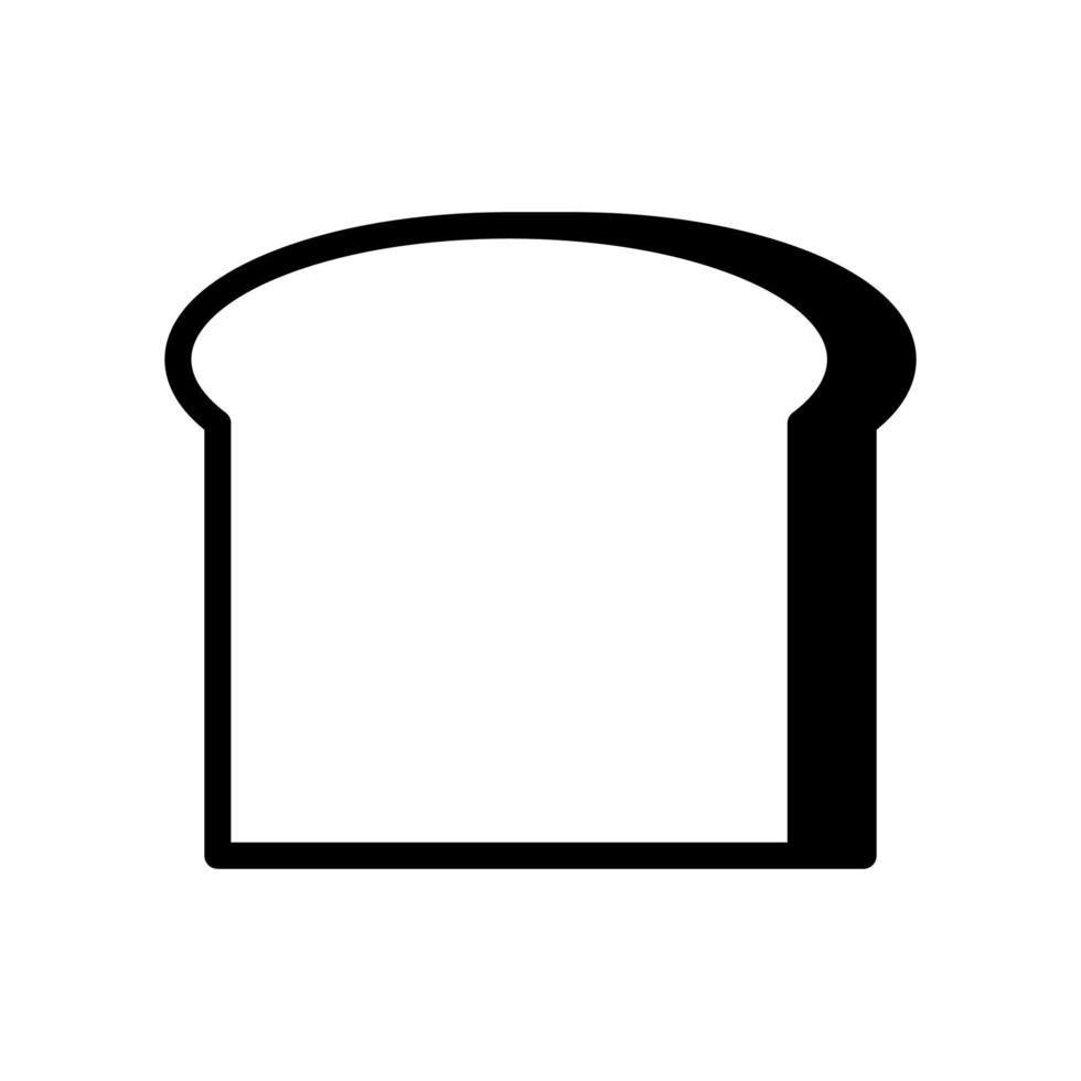 icono de vector de pan negro sobre fondo blanco