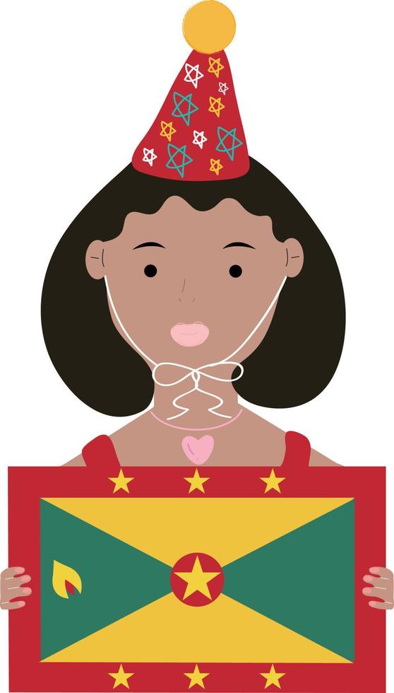 Grenada Flag vector hand drawn,East Caribbean vector dollar hand drawn
