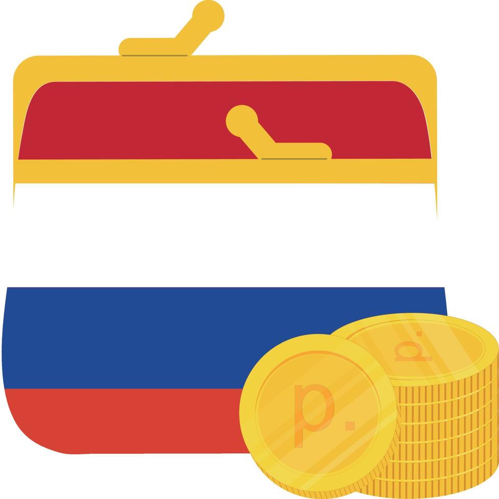 russian flag vector hand drawn,Russian ruble vector hand drawn