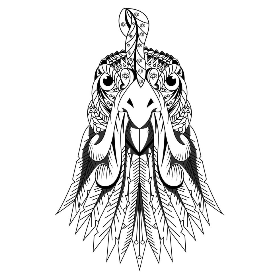 Rooster line art 11736562 Vector Art at Vecteezy