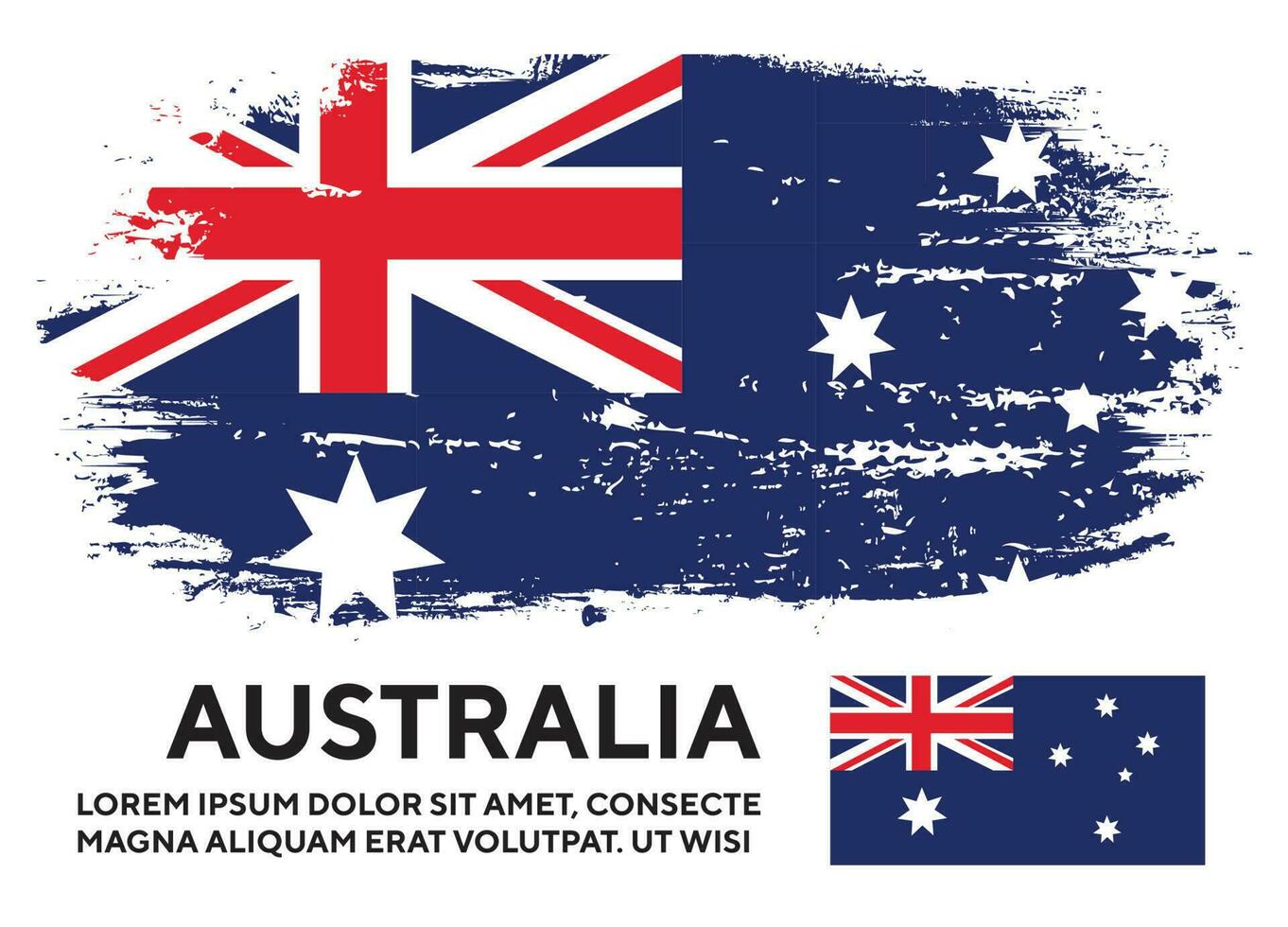 Colorful Australia grunge texture faded flag design vector
