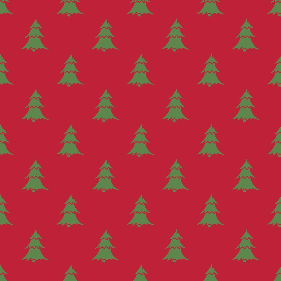 Seamless christmas tree pattern. christmas tree ornament. Doodle illustration with christmas tree vector