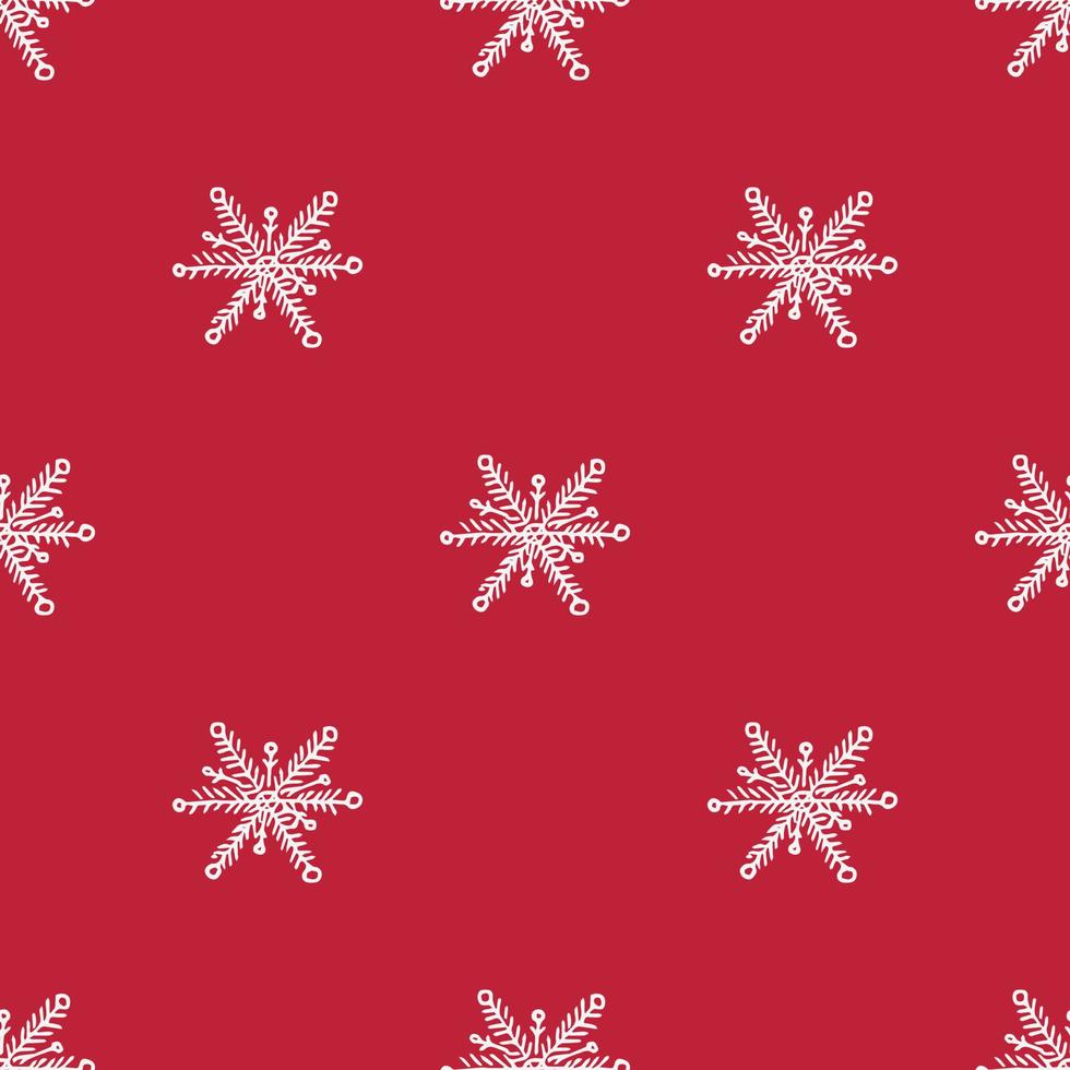 Seamless snowflakes pattern. Snowflakes background. Doodle illustration with snowflakes vector