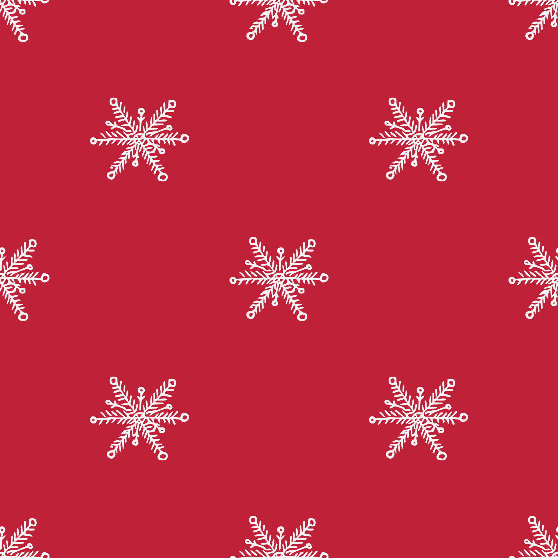 Seamless snowflakes pattern. Snowflakes background. Doodle illustration