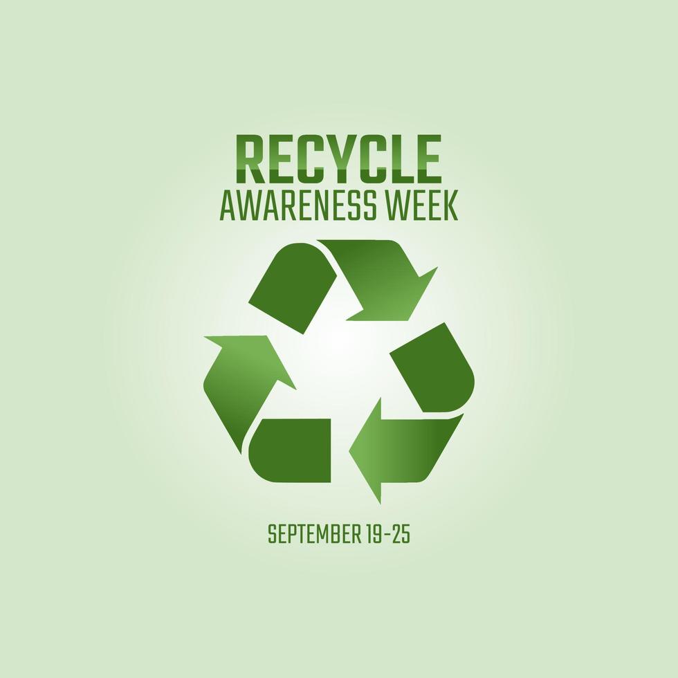 vector graphic of recycle awareness week good for recycle awareness