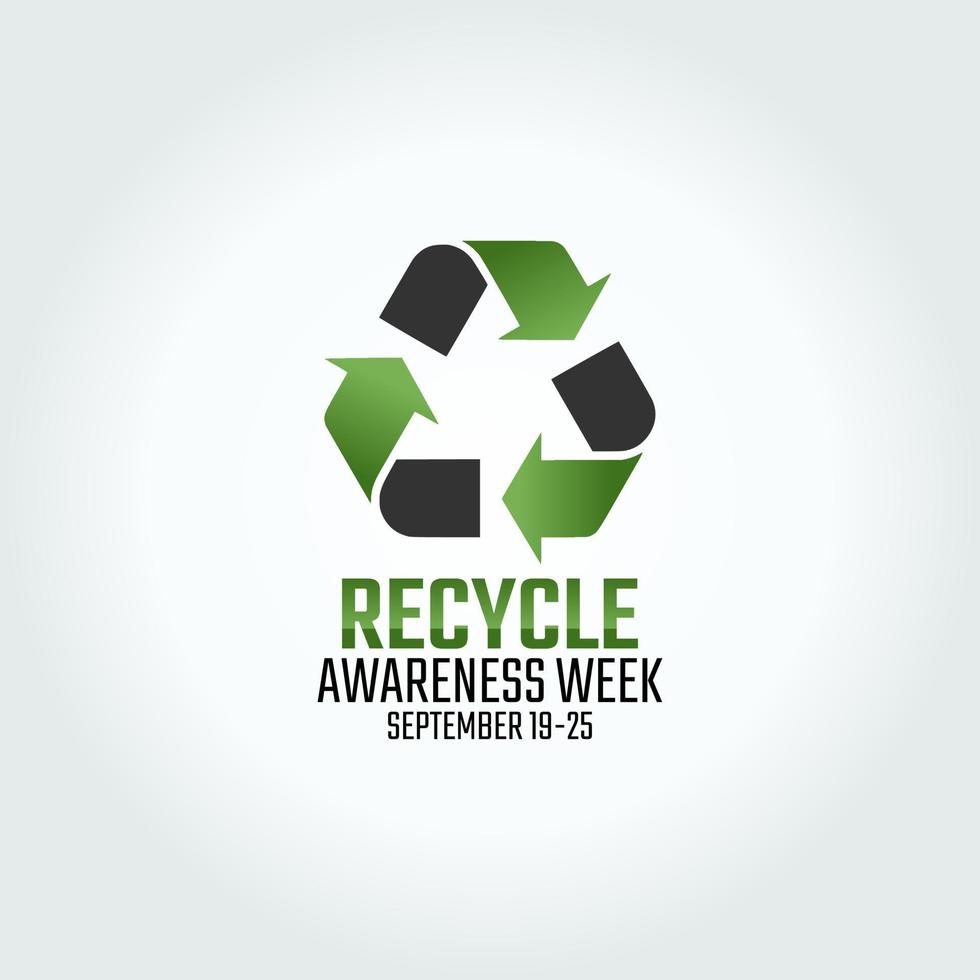 vector graphic of recycle awareness week good for recycle awareness