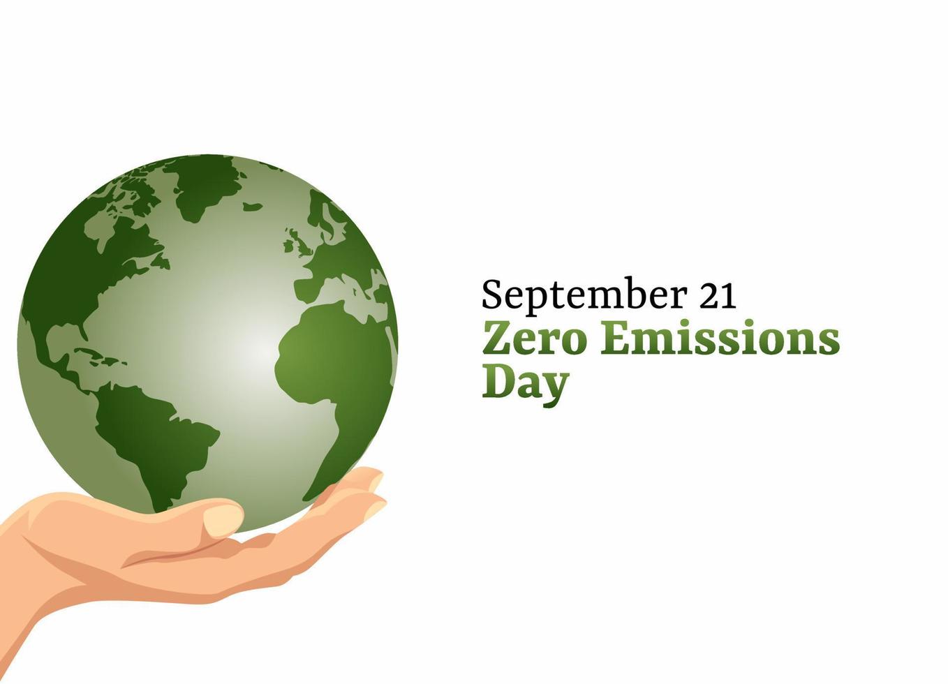 vector graphic of zero emissions day good for zero emissions day