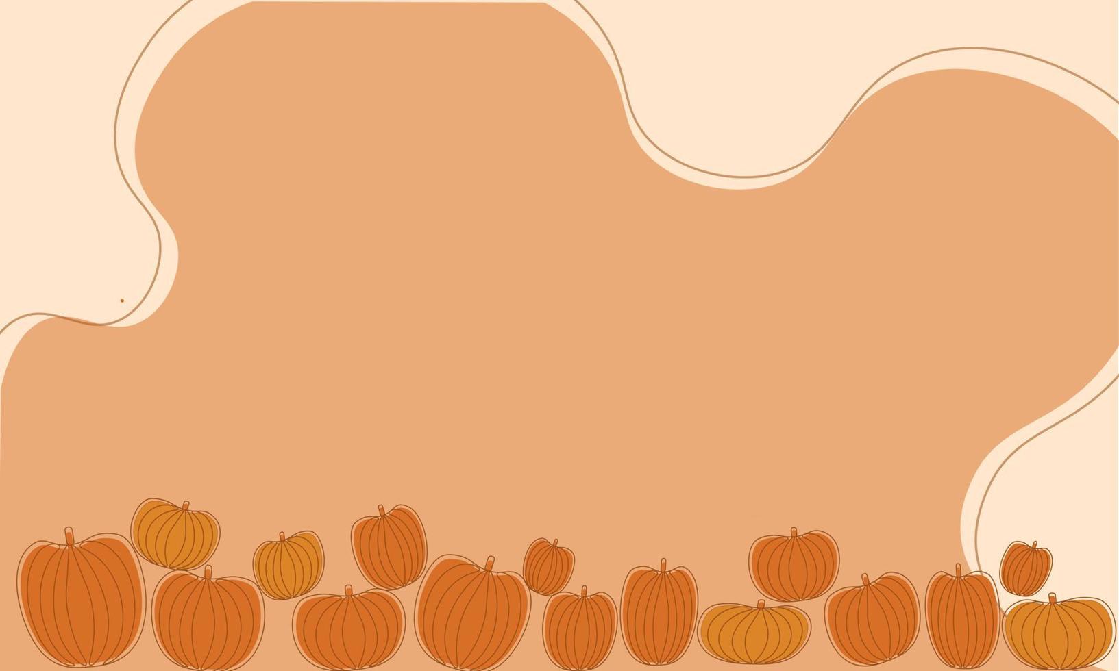 Seamless pattern of orange pumpkins. Background and texture. Symbol autumn vector illustration
