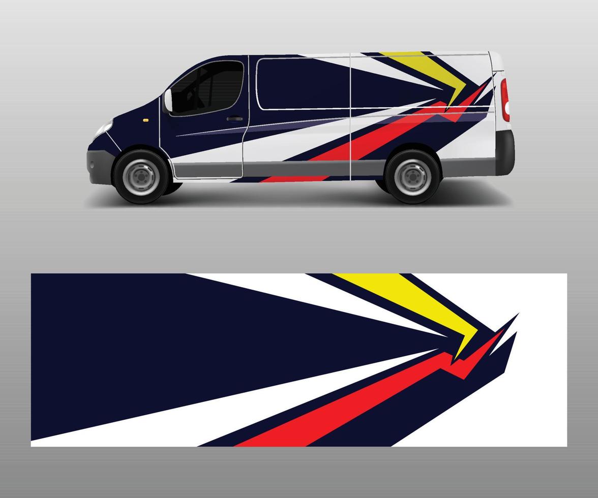 Vector de diseños de rayas abstractas gráficas de coche. concepto de diseño de líneas abstractas para envoltura de vinilo de gráficos de camionetas y vehículos